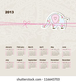 New year calendar 2013