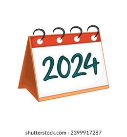 New Year Calendar 2024 Vector Illustration