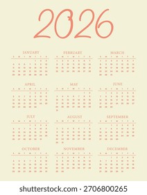 New year Calendar collection vector.