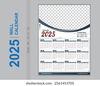 New Year Calendar Design 2025 Template