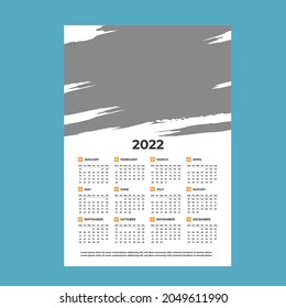 new year calendar design template 2022 
