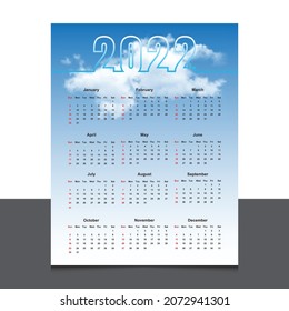New year calendar design template 2021
