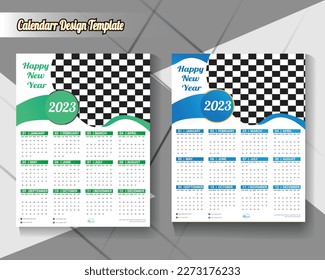 plantilla de diseño de calendario de año nuevo
