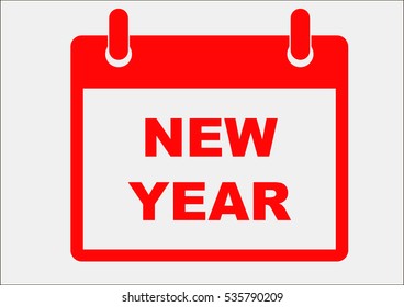 New year calendar icon