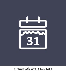 New Year calendar icon