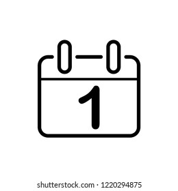 New Year Calendar icon vector illustration.