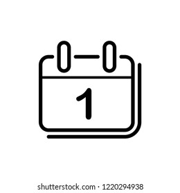 New Year Calendar icon vector illustration.