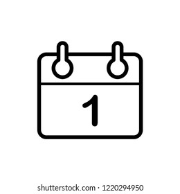 New Year Calendar icon vector illustration.