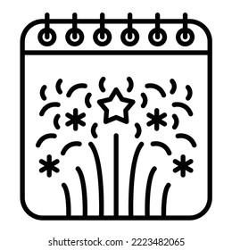New Year Calendar icon vector image. Can also be used for web apps, mobile apps and print media.