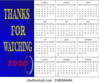 New year calendar logo design.