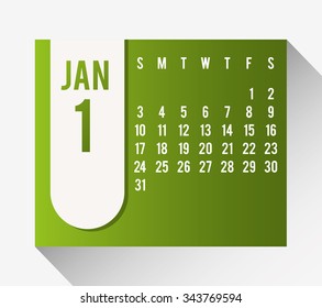 New year calendar schedule graphic design, vector illustration eps 10