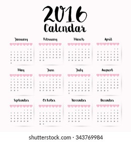 New year calendar schedule graphic design, vector illustration eps 10