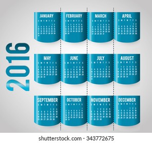 New year calendar schedule graphic design, vector illustration eps 10