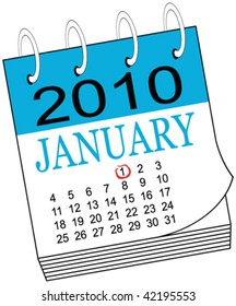 new year calendar - vector