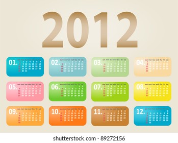 New year calendar, vector