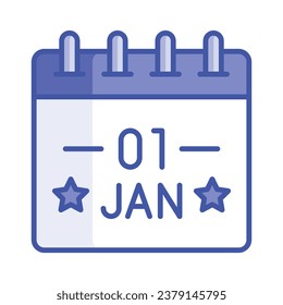 Diseño vectorial de calendario de año nuevo en estilo moderno