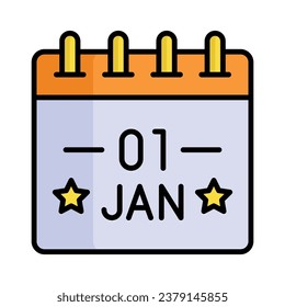 New year calendar vector design in modern style