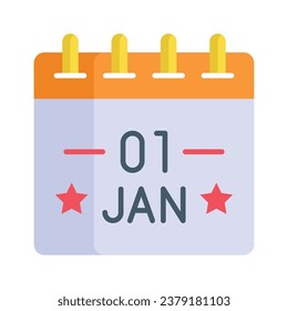 Diseño vectorial de calendario de año nuevo en estilo moderno