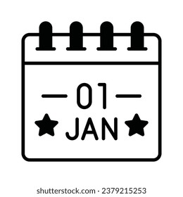 Diseño vectorial de calendario de año nuevo en estilo moderno