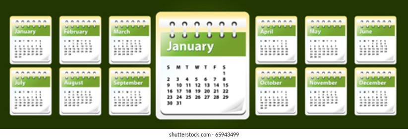 new year calendar ,vector eps10
