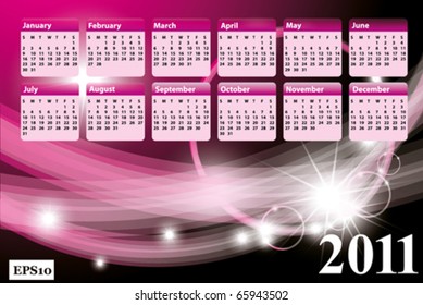 new year calendar ,vector eps10