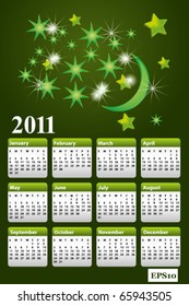 new year calendar ,vector eps10