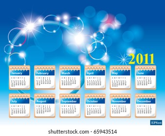 new year calendar ,vector eps10