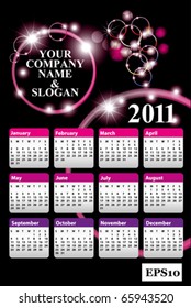 new year calendar ,vector eps10