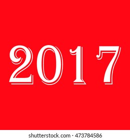 new year calendar vector icon, eps10