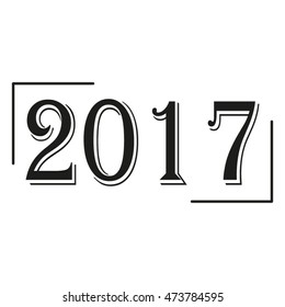 new year calendar vector icon, eps10