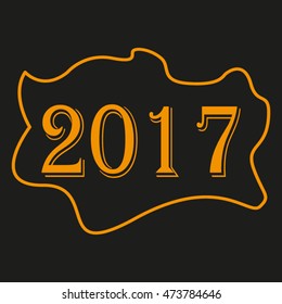 new year calendar vector icon, eps10