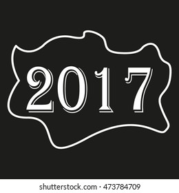 new year calendar vector icon, eps10