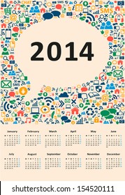 new year calendar vector illustration social media