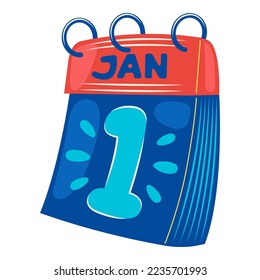 new year calendar in vector illustration