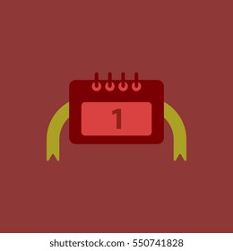 new year calendar Vector illustration christmas calendar January First