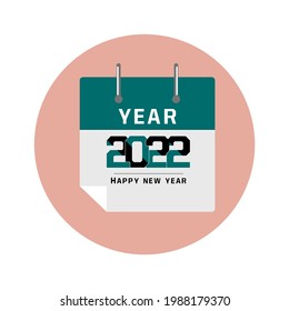 New year calender 2022 vector illustration design.