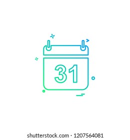 New Year calender icon design vector 