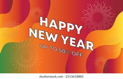 new year with calligraphic text Vector illustration template.greeting cards.
