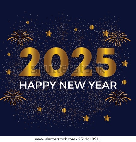 new year with calligraphic text Vector illustration template.greeting cards.
