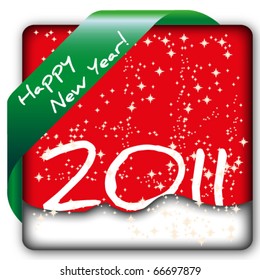 New year card for 2011 in winter colors