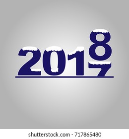 New year card 2018