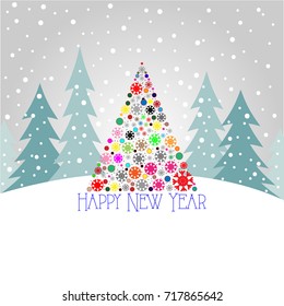 New year card 2018