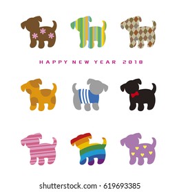 New year Card 2018 -The year of The Dog (Oriental zodiac)-
