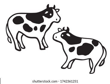 New Year card for 2021. It is an illustration of a cow.