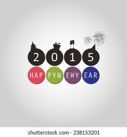 New Year Card Background - 2015