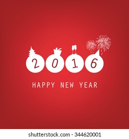 New Year Card Background - 2016