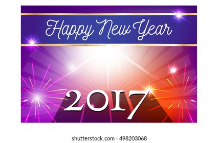 New Year Card Background, drawing by hand vector and digital illustration created without reference image.