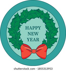 
New Year card banner lettering New Year
