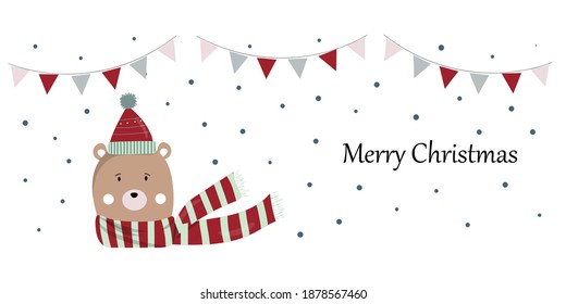 
tarjeta de año nuevo con oso. imprimir para tarjetas de felicitación de diseño. patrón de navidad con oso de peluche lindo.