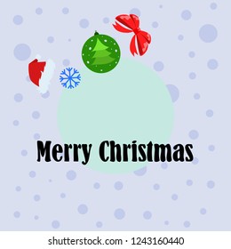 new year card bow bear christmas ball snowflake santa hat vector background